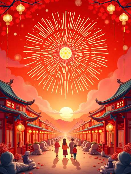 新年和春节_AI图片下载_euler采样_960X1280像素-红色,烟花,新年-作品编号:2025060511437940-志设-zs9.com