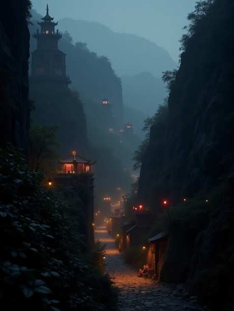 夜晚的城镇_AI图片下载_euler采样_960X1280像素-灯光,绿树,城墙-作品编号:2025060511544248-志ʹ֣֤֚֫֗ׄ设˙网