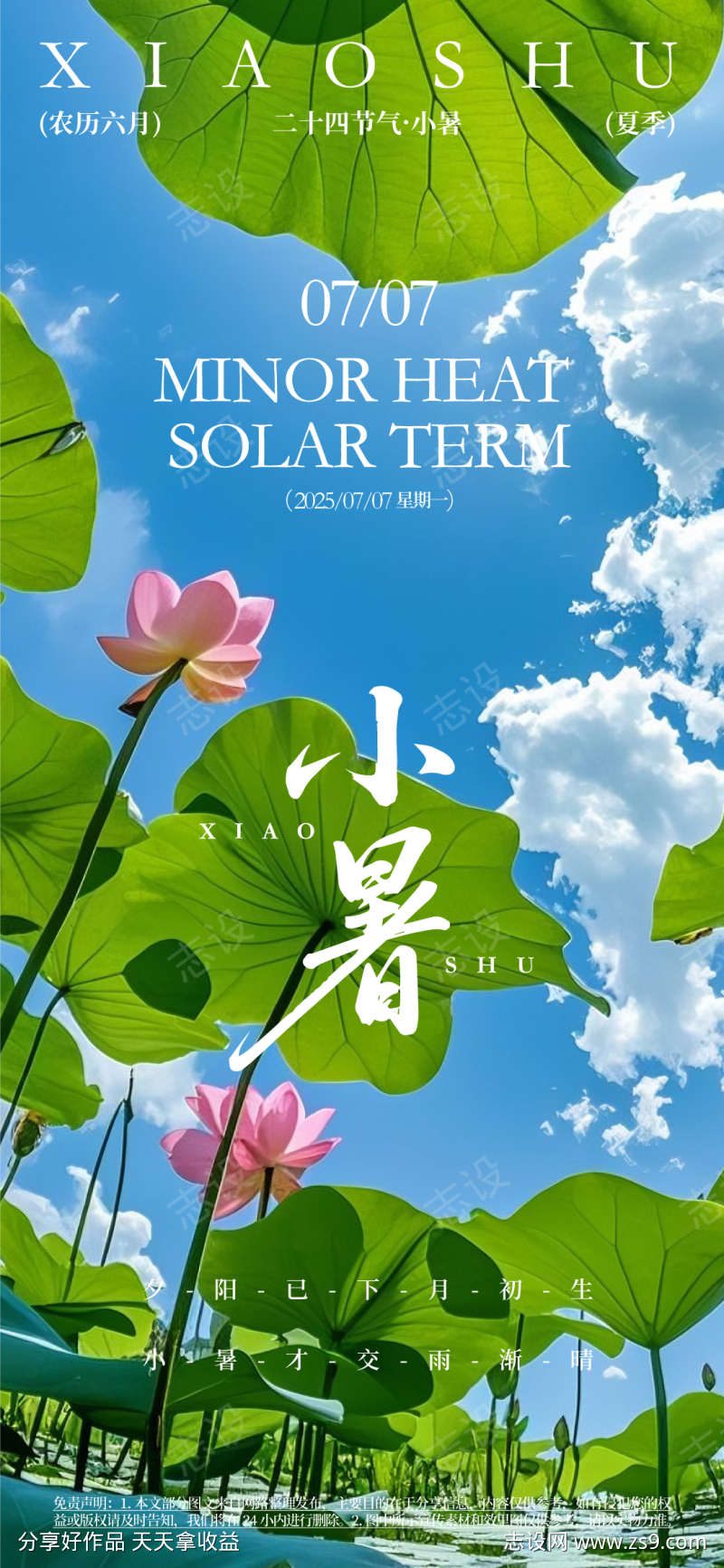 小暑节气宣传海报