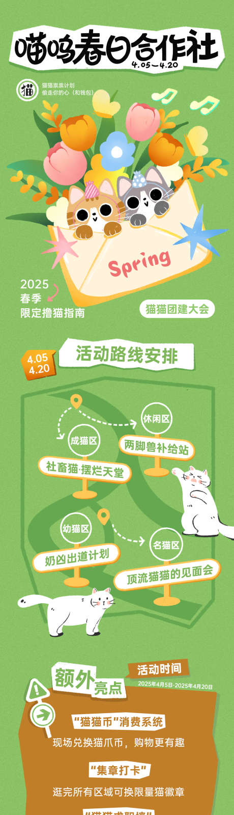 宠物春天宣传长图_源文件下载_PSD格式_1080X4307像素-春天,猫咪,交友-作品编号:2025060516034450-志.设˜网