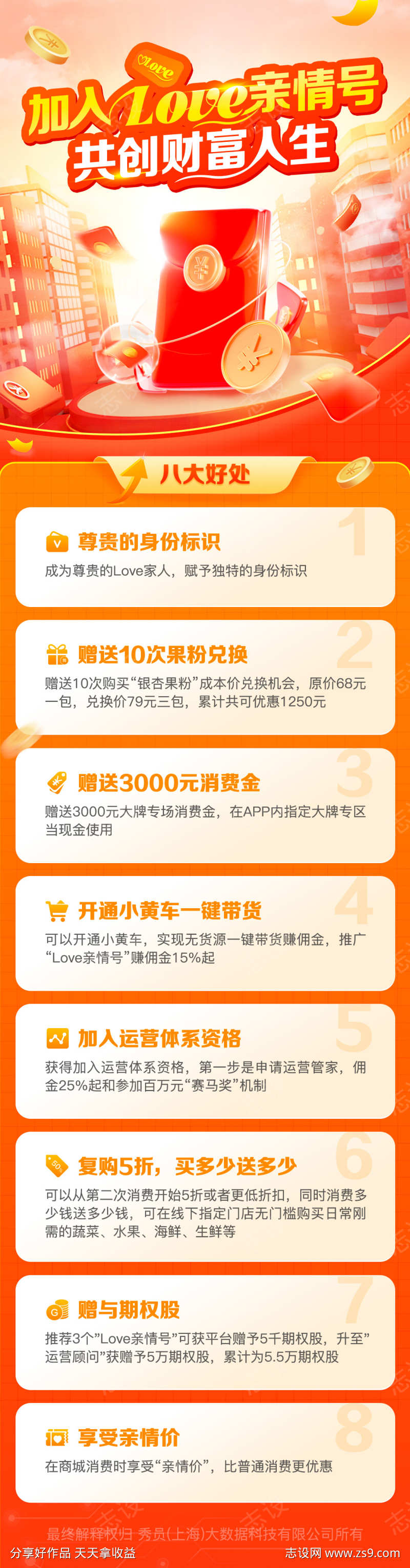 橙色渐变活动H5