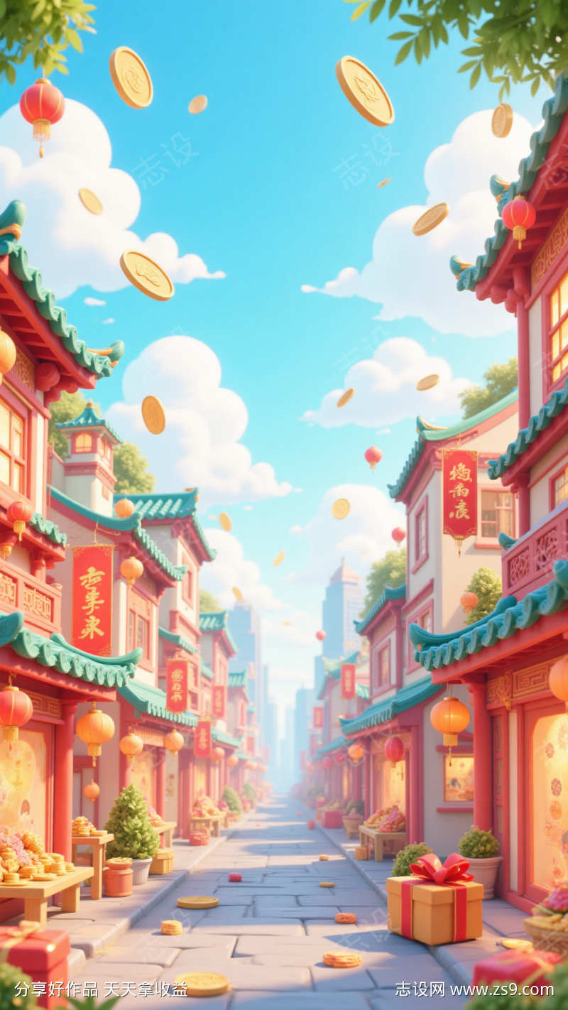 古风街道场景