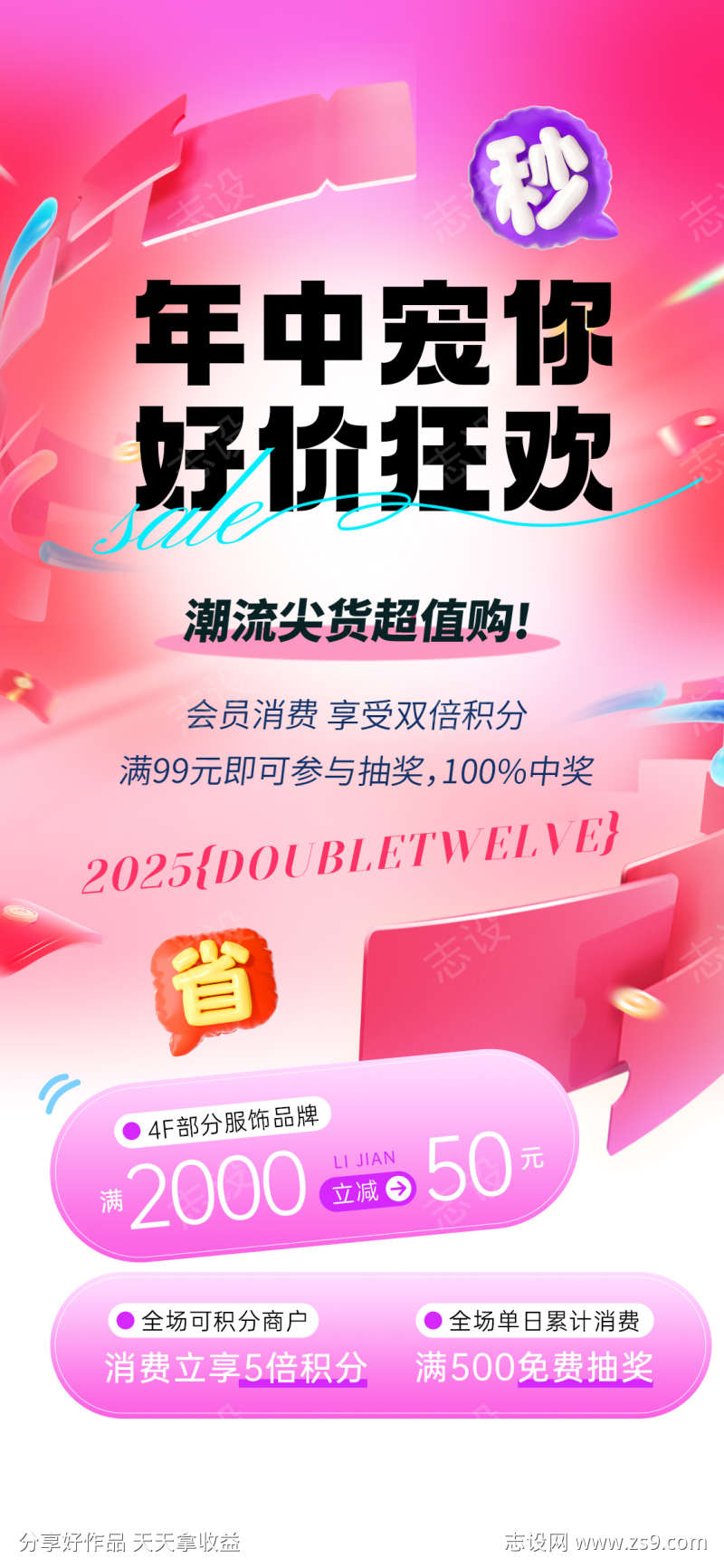 年中福利海报
