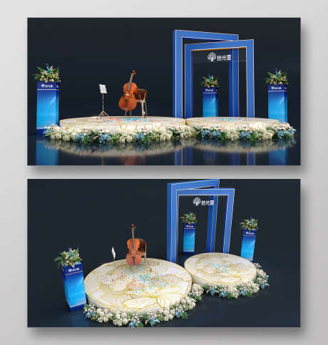 发布会艺术表演舞台_源文件下载_C4D格式_1920X2019像素-艺术表演舞台,美陈,舞美-作品编号:2025060617305221-志设-zs9.com