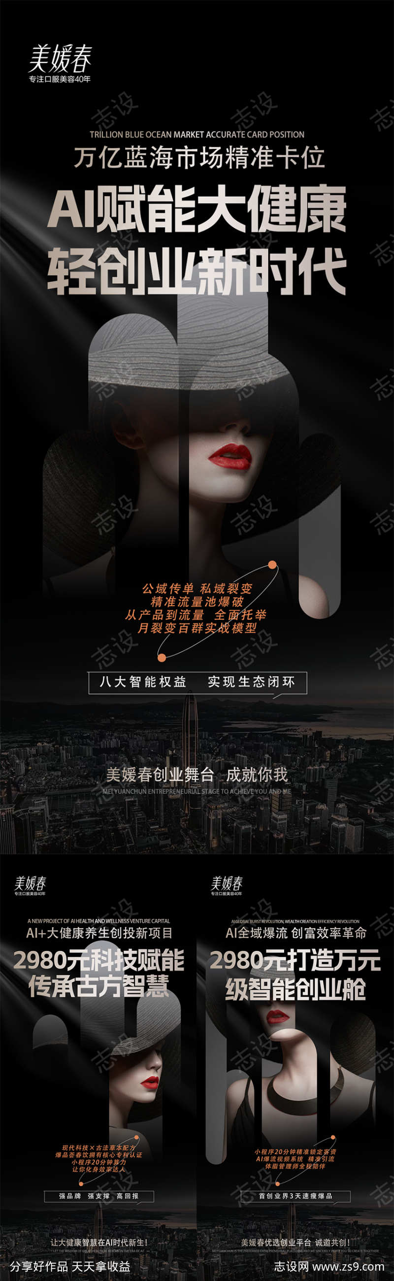 美业健康会议招商海报