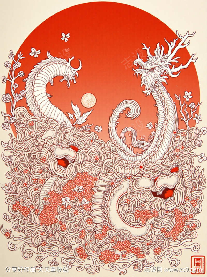 中国水墨画风格艺术品