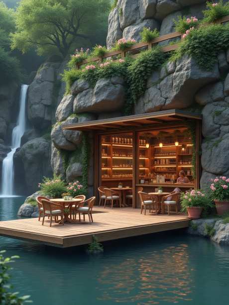 宁静的河边咖啡馆_AI图片下载_euler采样_960X1280像素-木甲板,瀑布,绿地-作品编号:2025060715275997-志˲͓͕͔͐͑͗ٚٛٙ设˱网