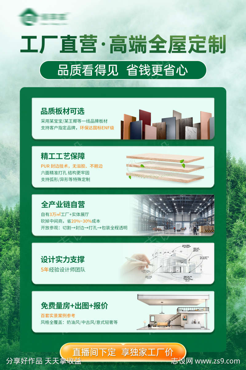 全屋定制板材海报