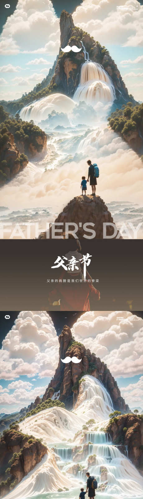 父亲节海报_源文件下载_PSD格式_922X3996像素-父爱,AI,卡通-作品编号:2025061011257937-志设-zs9.com