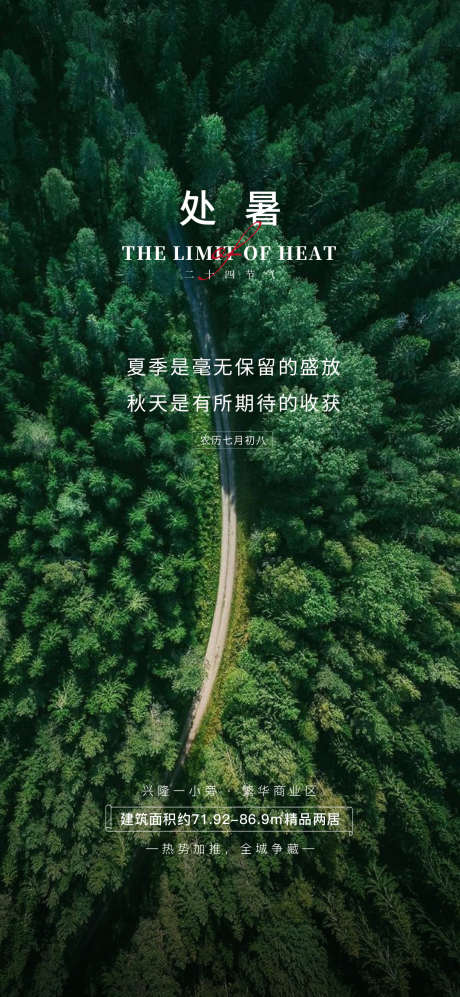 处暑节气海报_源文件下载_PSD格式_1080X2340像素-简约,森林,高端-作品编号:2025061016289987-志设-zs9.com