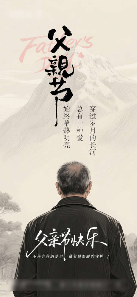父亲节节日海报_源文件下载_PSD格式_1080X2338像素-父亲,父亲节,父爱-作品编号:2025061017137263-志设-zs9.com