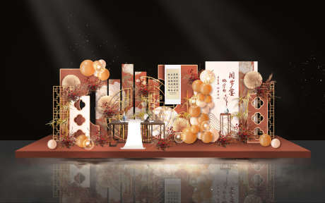 新中式国潮周岁生日宝宝宴合影区拍照打卡_源文件下载_PSD格式_2835X1772像素-布置,美陈,打卡-作品编号:2025061110385389-志设-zs9.com