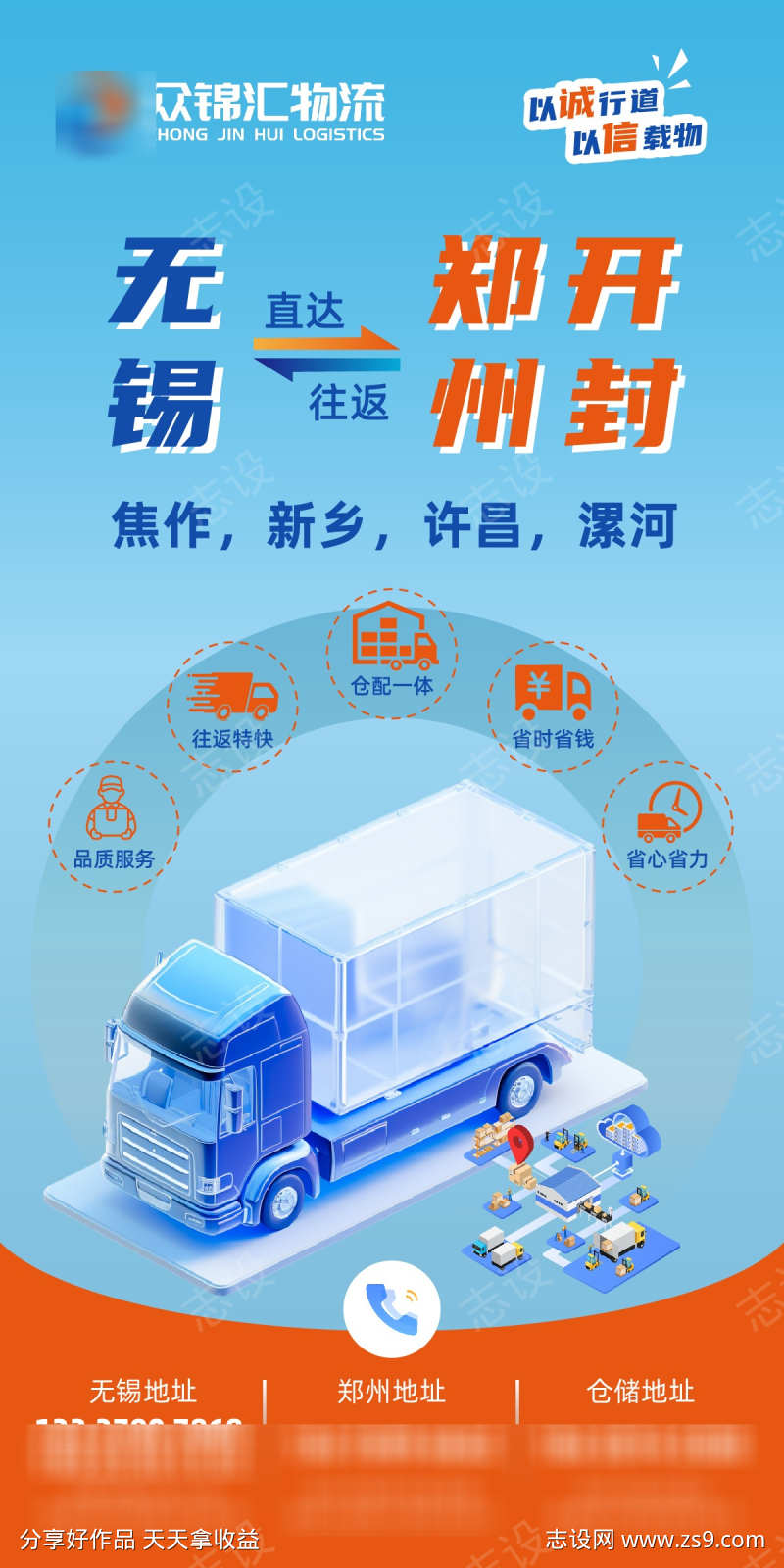 物流信息易拉宝