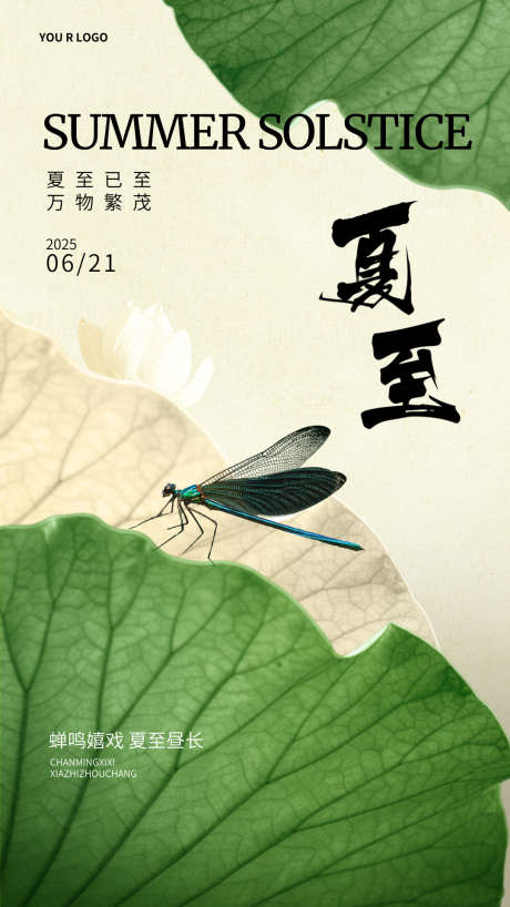 夏至主体和成风海报_源文件下载_PSD格式_1080X1920像素-荷叶,夏至,夏天-作品编号:2025061114116034-志设-zs9.com