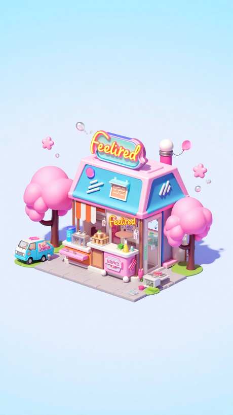 3D营运海报_AI图片下载_euler采样_864X1536像素-海报,粉色树,商店-作品编号:2025061113275010-志设-zs9.com