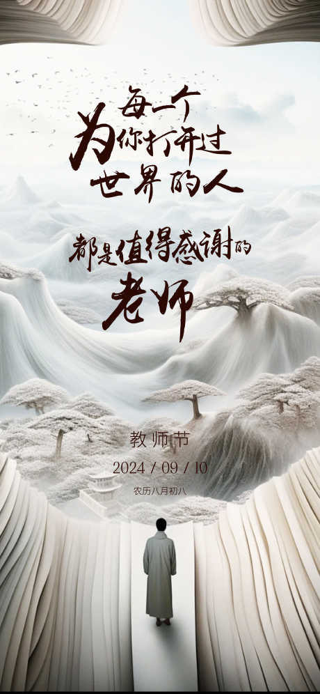 教师节海报_源文件下载_AI,PSD格式_2250X4871像素-白色,书籍,海报-作品编号:2025061114496185-志设-zs9.com