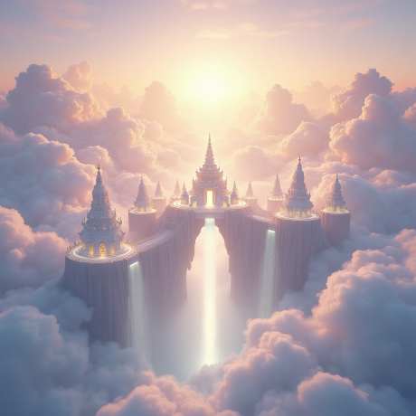 神域幻境天界悬瀑与浮空神殿_AI图片下载_euler采样_1024X1024像素-悬瀑,浮空神殿,神域-作品编号:2025061117446664-志设-zs9.com