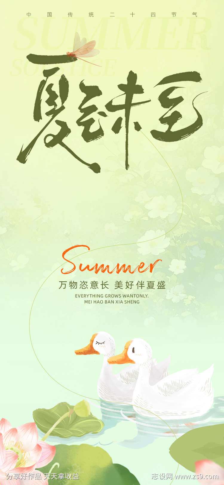 夏至未至节气海报