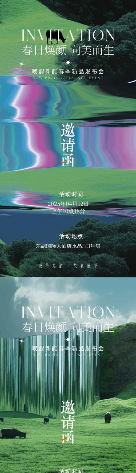 春日邀请函_源文件下载_PSD格式_1080X4400像素-绿色,艺术,邀请函-作品编号:2025061309241738-志设-zs9.com