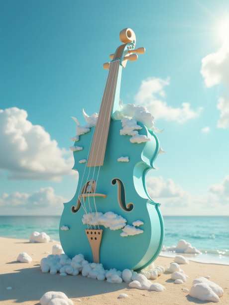 小提琴形状的容器_AI图片下载_euler采样_960X1280像素-云朵,海滩,海洋-作品编号:2025061314052419-志͵设˱网