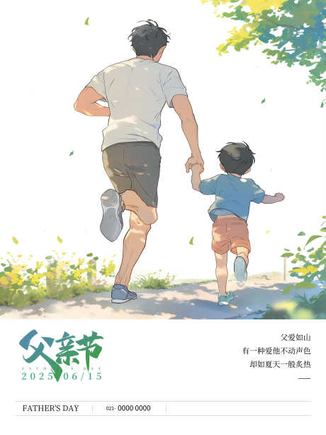 父亲节海报_源文件下载_PSD格式_3543X4724像素-插画,父子,父亲节-作品编号:2025061409504696-志设-zs9.com