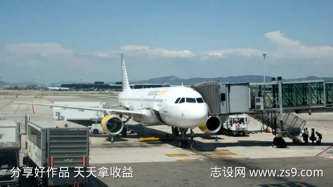 飞机登机延时拍摄