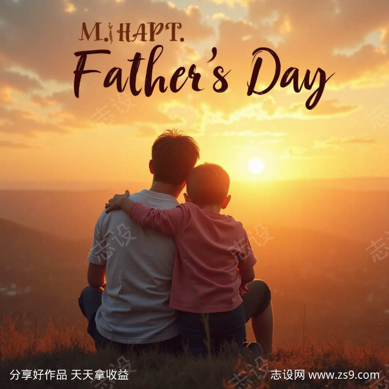父子看日出
