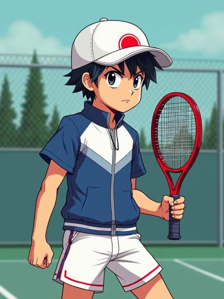 十几岁的男孩_AI图片下载_euler采样_960X1280像素-网球拍,夹克,棒球帽-作品编号:2025061416366200-志设-zs9.com