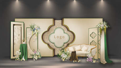 香槟色订婚宴婚礼合影区迎宾拍照打卡美陈布_源文件下载_PSD格式_3000X1688像素-布置,美陈,打卡-作品编号:2025061509023494-志设-zs9.com