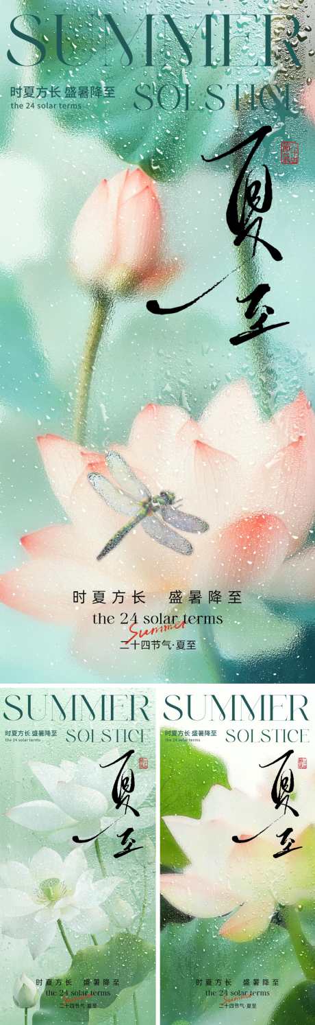 夏至荷花清新海报_源文件下载_PSD格式_1500X4870像素-蜻蜓,荷叶,荷花-作品编号:2025061514299546-志设-zs9.com