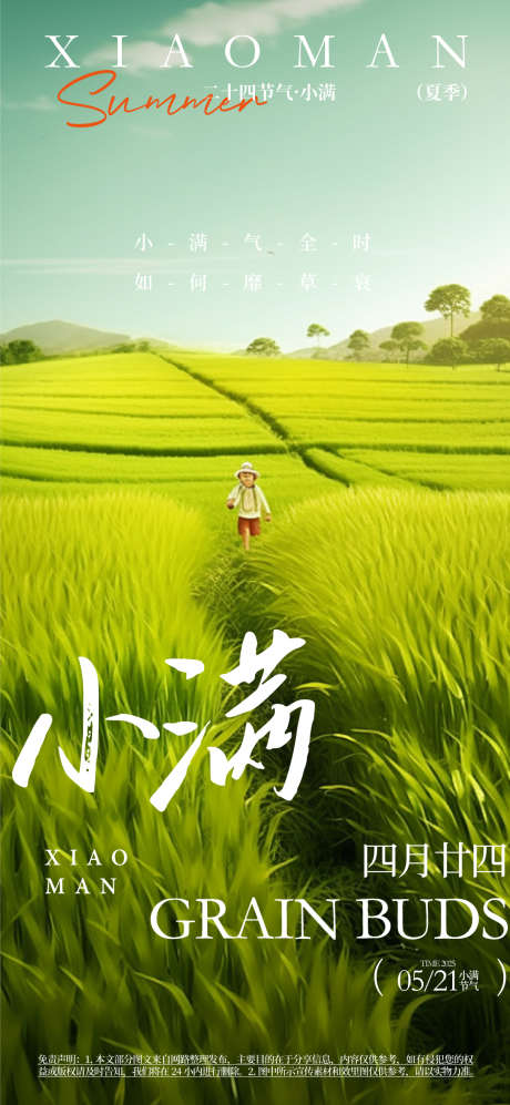 小满节气活动海报_源文件下载_AI格式_1080X2340像素-小满海报,生机,劳作-作品编号:2025061608443579-志设-zs9.com