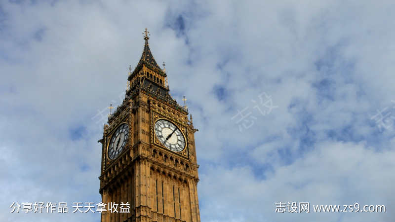 大钟楼天空延时拍摄