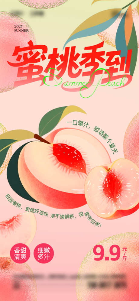 夏日桃子海报_源文件下载_AI格式_750X1624像素-桃子,插画,夏日-作品编号:2025061616177439-志设-zs9.com