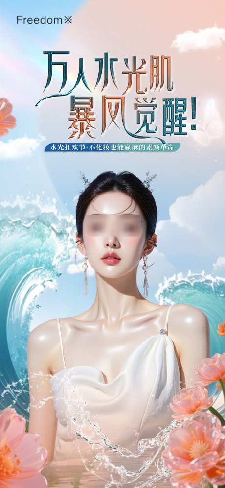 医美水光海报_源文件下载_PSD格式_1125X2436像素-模特,海报,水光-作品编号:2025061715384038-志设-zs9.com