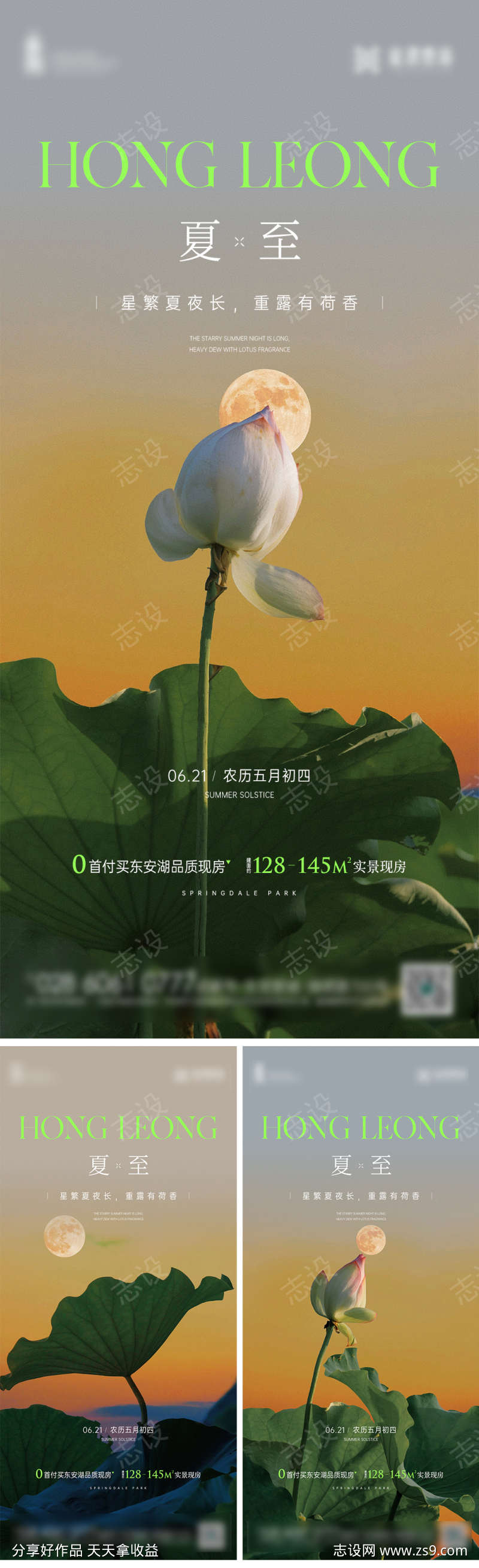 夏至节气系列海报