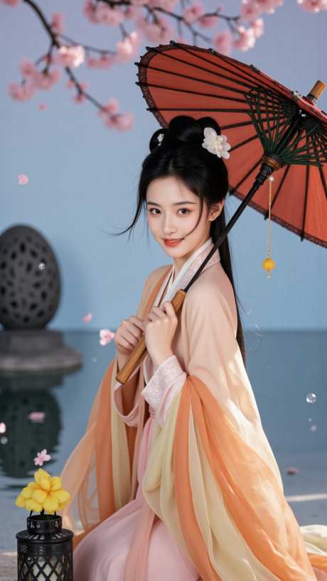 清新简约手拿油纸伞中国风古风美女_AI图片下载_euler采样_864X1536像素-背景,美女,油纸伞-作品编号:2025061811192381-素材库-www.sucai1.cn