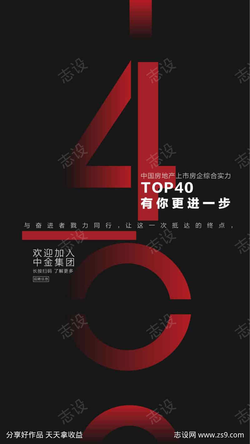 高端房地产精英人才销售策划招聘海报