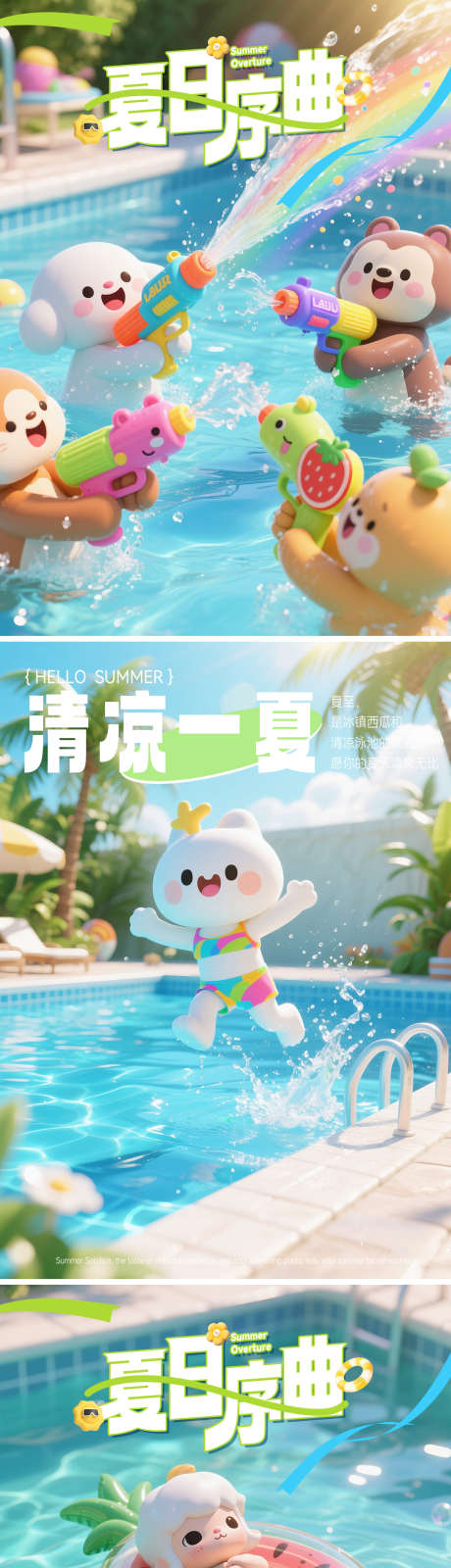 夏日夏至夏季欢乐泳池海报_源文件下载_PSD格式_1191X6773像素-C4D,夏季,夏至-作品编号:2025061917061600-志设-zs9.com