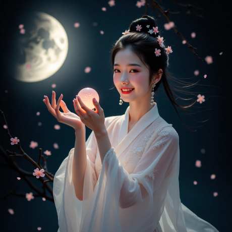 月亮下的嫦娥_AI图片下载_采样_1024X1024像素-young,古装,美女-作品编号:2025061915183068-素材库-www.sucai1.cn