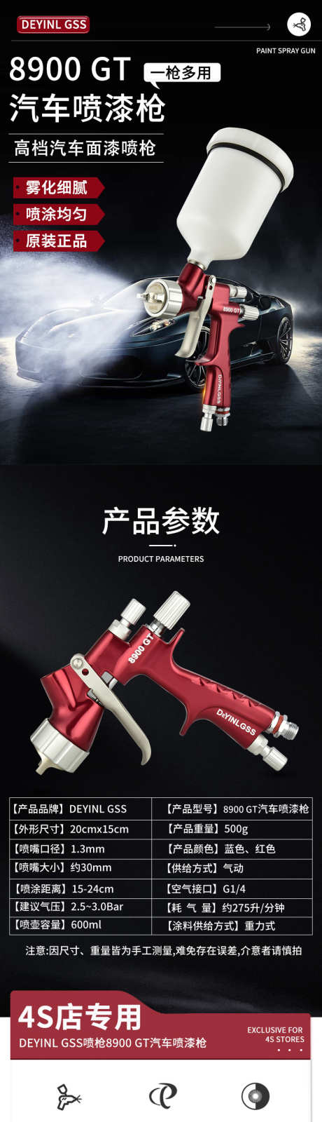 汽车喷漆枪电商详情页_源文件下载_PSD格式_750X14364像素-汽车,介绍,产品-作品编号:2025061915345490-志设-zs9.com