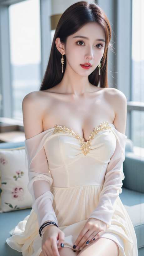 美丽性感大方坐姿美女模特_AI图片下载_euler采样_864X1536像素-模特,美女,大方-作品编号:2025062314571897-志设-zs9.com