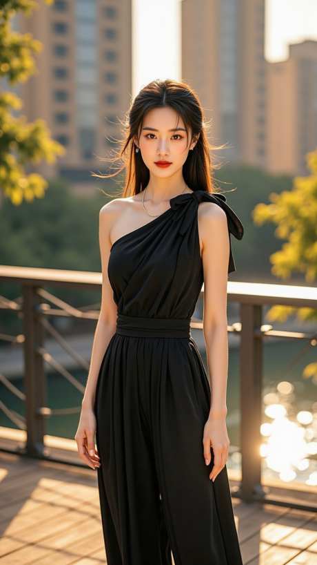 身穿黑色连衣裙的美女小姐姐_AI图片下载_euler采样_864X1536像素-户外,照片,写真-作品编号:2025062315032857-志˯设′网