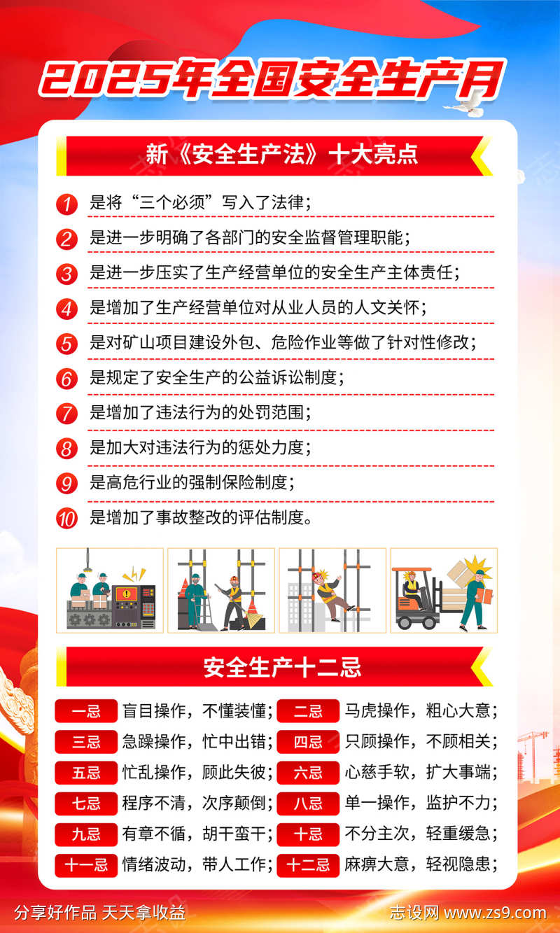 生产月挂图海报