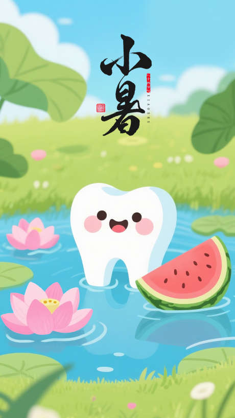 口腔小暑节日宣传海报_源文件下载_PSD格式_1500X2668像素-节气,小暑,牙齿-作品编号:2025062409584220-志设-zs9.com