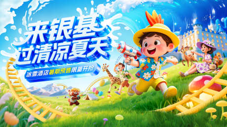 过清凉夏天_源文件下载_PSD格式_3200X1800像素-酒店,动物,度假区-作品编号:2025062410032026-志设-zs9.com