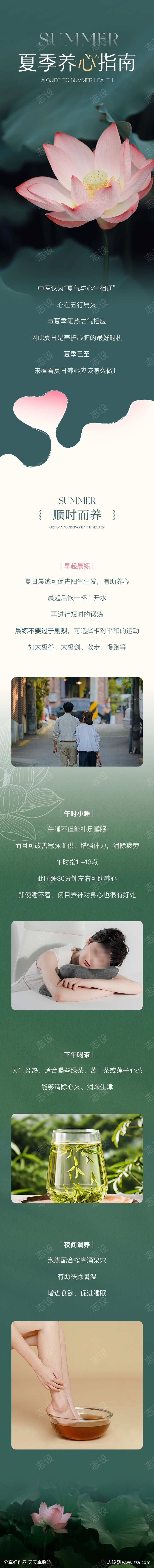 夏季养心指南长图