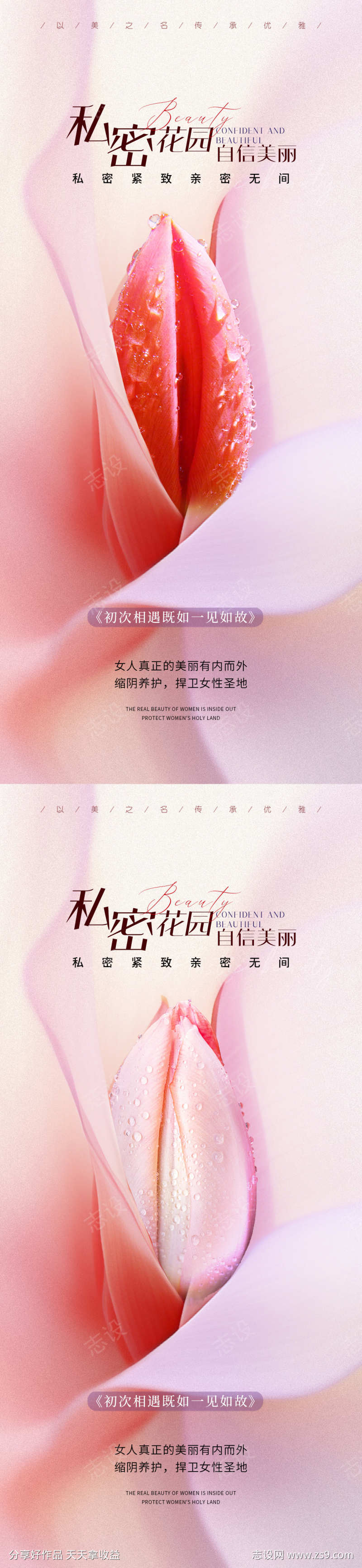 医美私密促销系列海报