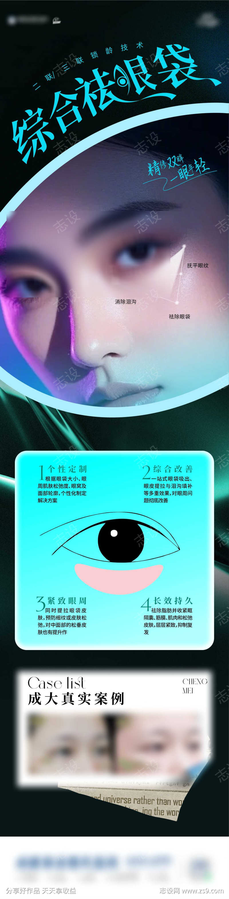 祛眼袋海报