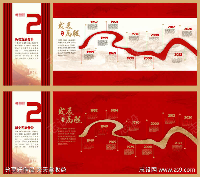 党建发展历程文化墙