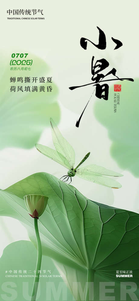 小暑荷花荷叶蜻蜓池塘夏季清新蓝天阳光_源文件下载_PSD格式_2000X4327像素-莲蓬,简约,阳光-作品编号:2025062716587813-志设-zs9.com